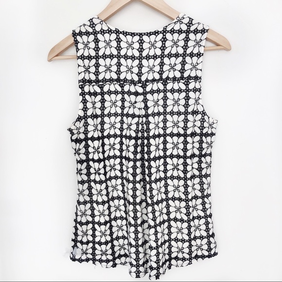 Anthropologie Maeve Floral Eyelet Wrap Tank - Picture 4 of 7